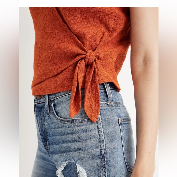 Madewell Texture & Thread Wrap-Tie Top Size XS - Picture 4 of 13